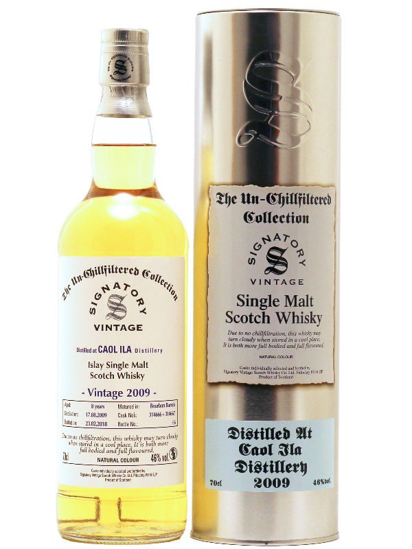 Caol Ila 8 Jahre - Bourbon Barrel 314668 + 314669 - The Un-Chillfiltered Collection - Signatory Vintage - Single Malt Scotch Whisky