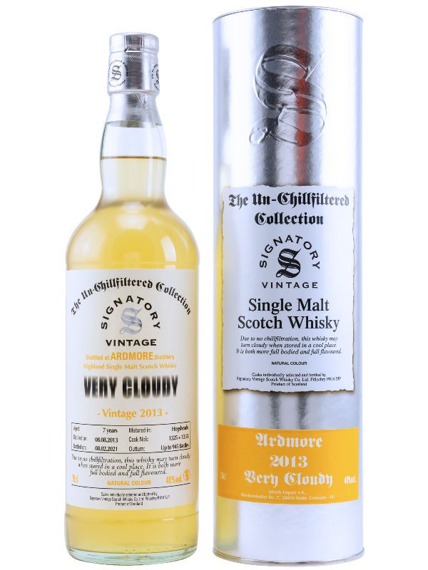 7494_Ardmore 2013-2020 Very Cloudy Sig un-chill 1325+1333 Ardmore - 7 Jahre - Vintage 2013 - Hogshead No. 1325 + 1333 - Very Cloudy - Un-Chillfiltered Collection - Signatory Vintage - Single Malt Scotch Whisky