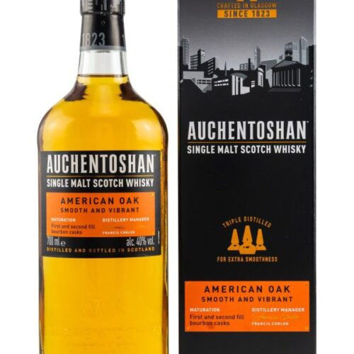 Auchentoshan - American Oak - First and second fill Bourbon Casks - Smooth and Vibrant - Lowland Single Malt Scotch Whisky