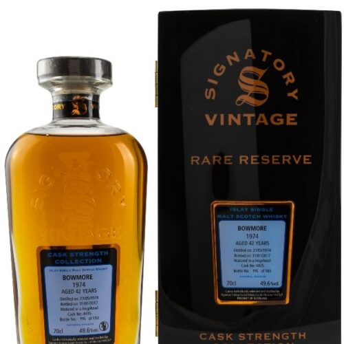 Bowmore Vintage 1974 - 42 Jahre - Hogshead No. 4435 - Signatory Vintage - Rare Reserve - Single Malt Scotch Whisky Bowmore Vintage 1974 - 42 Jahre - Hogshead No. 4435 - Signatory Vintage - Rare Reserve - Single Malt Scotch Whisky
