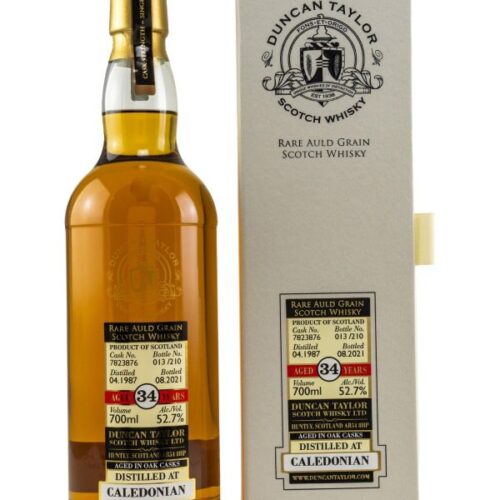 Caledonian 34 Jahre - Vintage 1987 - Oak Cask No. 7823876 - Duncan Taylor - Rare Auld Grain Scotch Whisky
