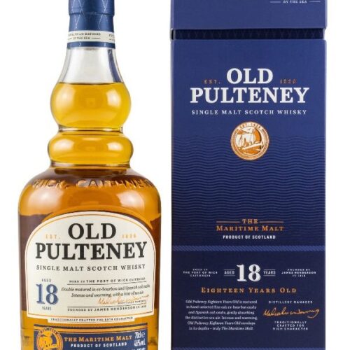 Old Pulteney 18 Jahre - Double matured in Ex-Bourbon und Spanish Oak Casks - Highland Single Malt Scotch Whisky Old Pulteney 18 Jahre - Double matured in Ex-Bourbon und Spanish Oak Casks - Highland Single Malt Scotch Whisky