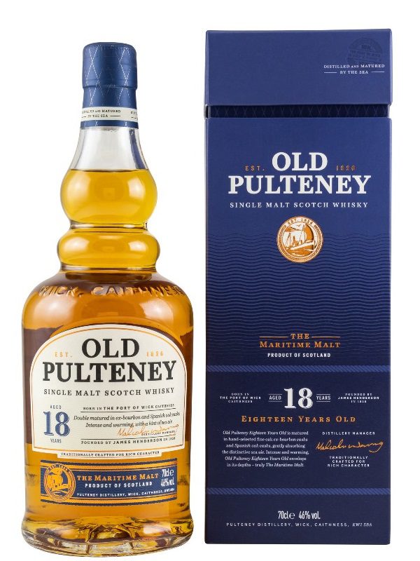 Old Pulteney 18 Jahre - Double matured in Ex-Bourbon und Spanish Oak Casks - Highland Single Malt Scotch Whisky