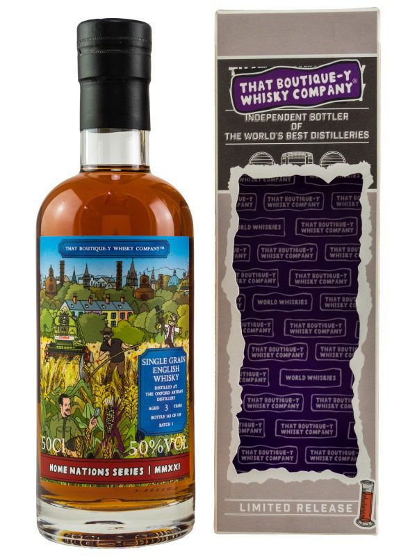 Oxford Artisian Distillery 3 Jahre - Batch 1 - That Boutique-y Whisky Company (TBWC) – Home Nations Series MMXXI – Limited Release – Single Grain English Whisky Oxford Artisan Distillery 3 Jahre - Batch 1 - That Boutique-y Whisky Company (TBWC) – Home Nations Series MMXXI – Limited Release – Single Grain English Whisky
