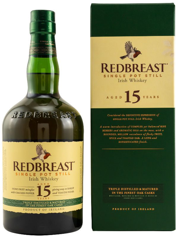 Redbreast 15 Jahre - Single Pot Still Irish Whiskey Redbreast 15 Jahre Single Pot Still Irish Whiskey