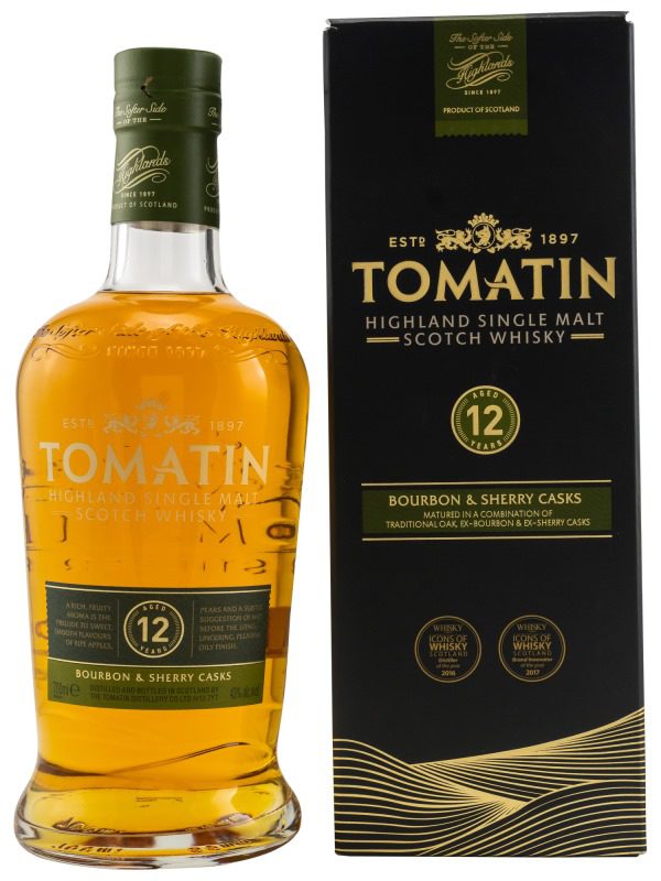 Tomatin 12 Jahre - Bourbon & Sherry Casks - Highland Single Malt Scotch Whisky Tomatin 12 Jahre - Bourbon & Sherry Casks - Highland Single Malt Scotch Whisky