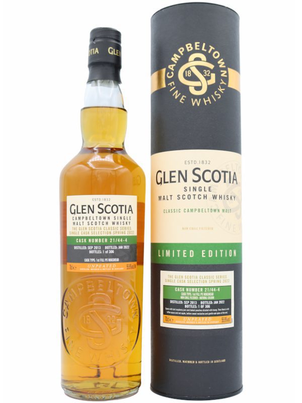 Glen Scotia Unpeated 8 Jahre - 1st Fill Ex-PX Hogshead No. 21/44-4 - Limited Edition - Single Malt Scotch Whisky