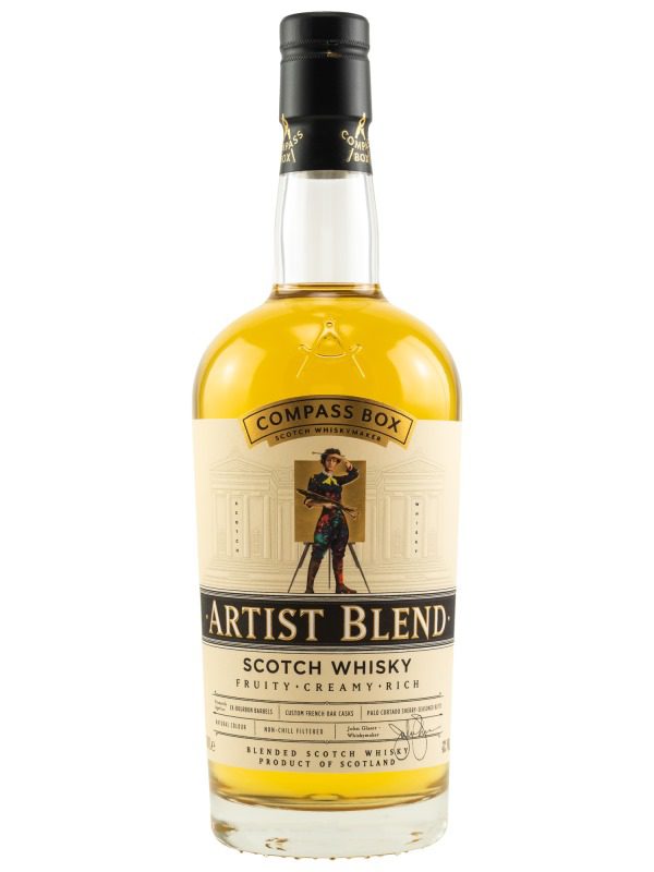Artist Blend - Ex-Bourbon Barrels, Custom French Oak Cask, Palo Cortado Sherry Seasoned Butts - Compass Box - Blended Scotch Whisky Artist Blend - Compass Box - Ex-Bourbon Barrels, Custom French Oak Cask, Palo Cortado Sherry Seasoned Butts - Blended Scotch Whisky