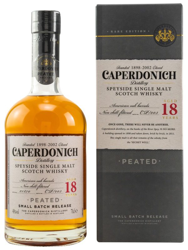 Caperdonich 18 Jahre - American Oak Barrels - Batch CP003 - Peated - Small Batch Release - Speyside Single Malt Scotch Whisky Caperdonich 18 Jahre - American Oak Barrels - Batch CP/003 - Peated - Small Batch Release - Speyside Single Malt Scotch Whisky