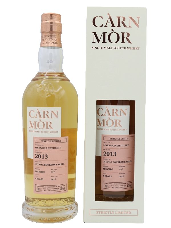 Linkwood 8 Jahre - Vintage 2013 - 1st Fill Bourbon Barrel - Càrn Mòr Strictly Limited - Single Malt Scotch Whisky Linkwood 8 Jahre - Vintage 2013 - 1st Fill Bourbon Barrel - Càrn Mòr Strictly Limited - Single Malt Scotch Whisky