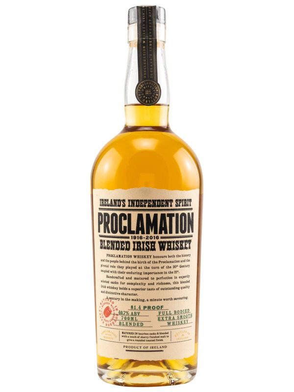 Proclamation - Matured in Bourbon & Sherry Casks - Blended Irish Whiskey