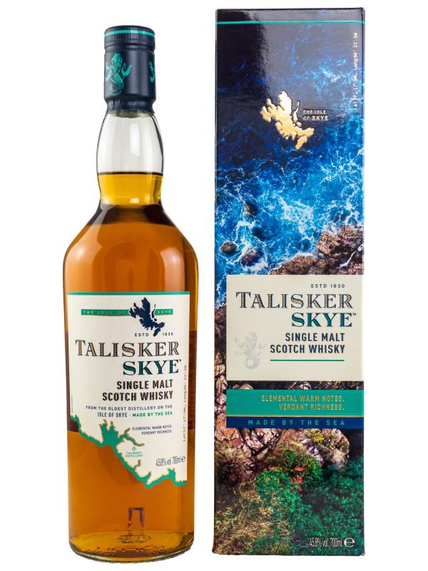 Talisker Skye - Highland Single Malt Scotch Whisky Talisker Skye - new Label - Highland Single Malt Scotch Whisky