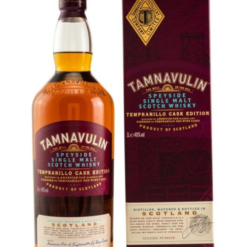 Tamnavulin - Tempranillo Cask Edition - American Oak Barrels, Finished by Tempranilo Red Wine Casks - Batch No. 00576- Speyside Single Malt Scotch Whisky Tamnavulin - Tempranillo Cask Edition - American Oak Barrels, Finished by Tempranillo Red Wine Casks - Batch No. 00576 - Speyside Single Malt Scotch Whisky