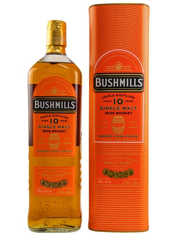 Bushmills 10 Jahre - Sherry Cask Finish - Limited Release - Cask Reserve - 1 Liter - Single Malt Irish Whiskey