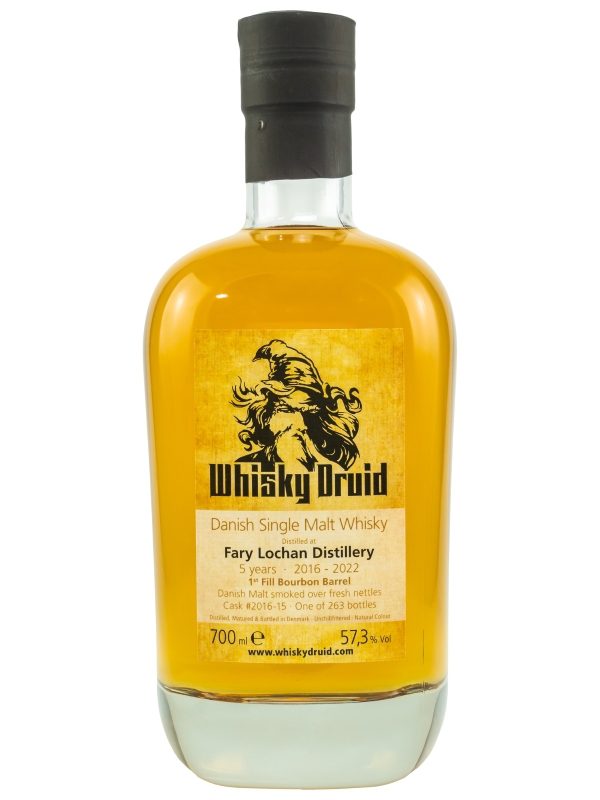 Fary Lochan 5 Jahre - Vintage 2016 - 1st Fill Bourbon Barrel - Cask #2016-15 - Whisky Druid - Danish Single Malt Whisky - 5cl Sample