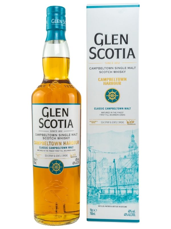 Glen Scotia - Campbeltown Harbour - Matured in Finest First Fill Bourbon Casks - Campbeltown Single Malt Scotch Whisky Glen Scotia - Campbeltown Harbour - Matured in Finest First Fill Bourbon Casks - Campbeltown Single Malt Scotch Whisky