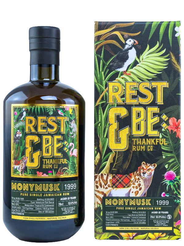 R003334_Monymusk – 22 Jahre – Vintage 1999 – Cask #7542- Monymusk Distillery – Rest & Be Thankful – Jamaica Rum Produktbild Monymusk 22 Jahr Vintage 1999 Cask 7542 Jamaica Rum