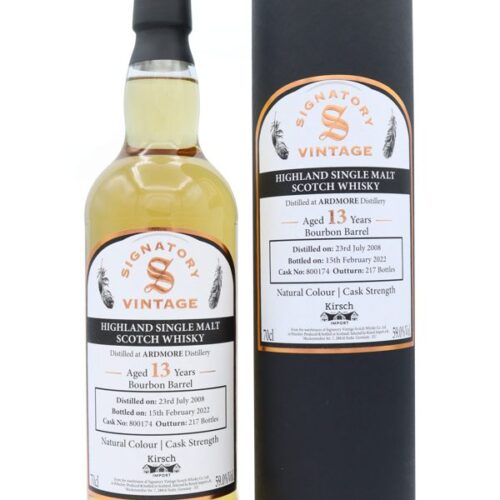 Ardmore 13 Jahre - Vintage 2008 - Bourbon Barrel No. 800174 - Signatory Vintage - Highland Single Malt Scotch Whisky