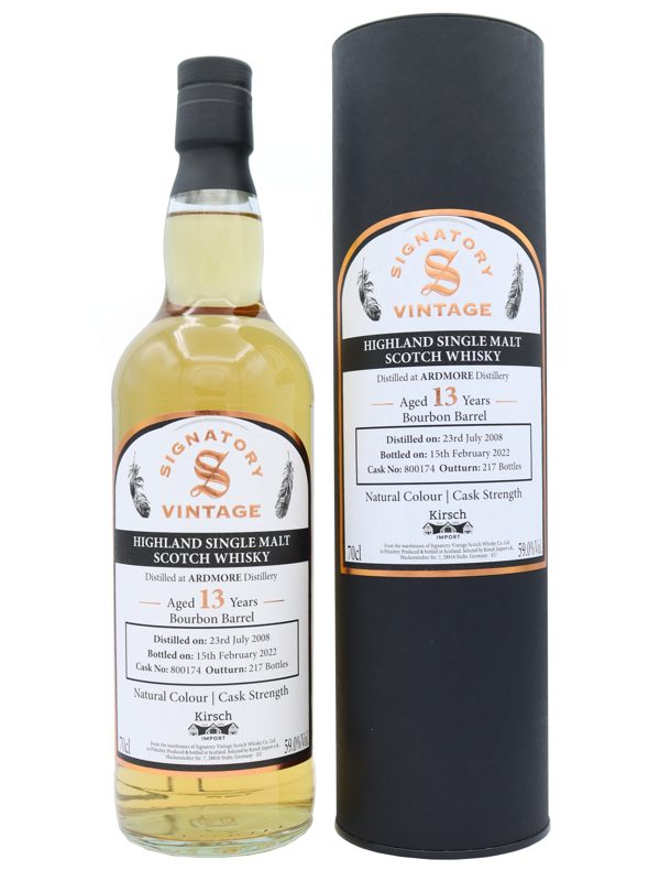 Ardmore 13 Jahre - Vintage 2008 - Bourbon Barrel No. 800174 - Signatory Vintage - Highland Single Malt Scotch Whisky