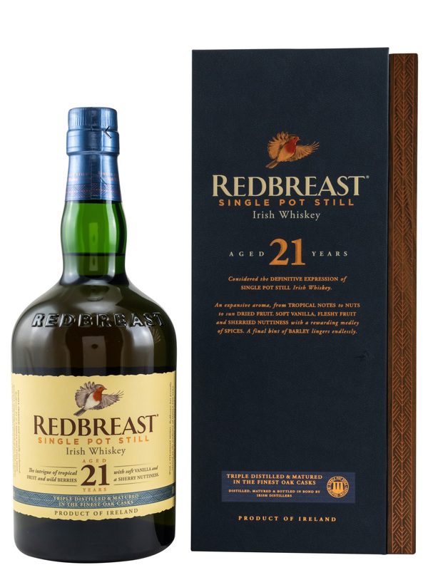 Redbreast 21 Jahre - Oloroso Sherry & Bourbon Cask - Single Pot Still - Irish Whiskey