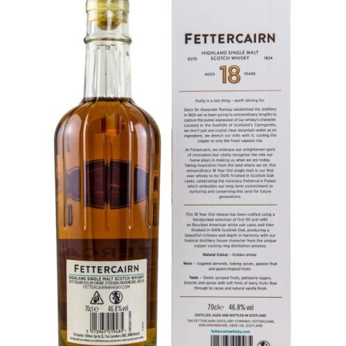 Fettercairn 18 Jahre - Highland Single Malt Scotch Whisky R Fettercairn 18 Jahre Highland Single Malt Scotch Whisky