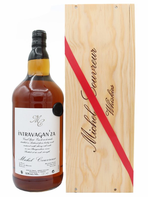 INTRAVAGAN'ZA - Single Malt Cereal Spirit - Matured in Oloroso and Moscatel Casks by Michel Couvreur - Magnum Bottling INTRAVAGAN'ZA Single Malt Cereal Spirit Matured in Oloroso and Moscatel Casks by Michel Couvreur Magnum Bottling