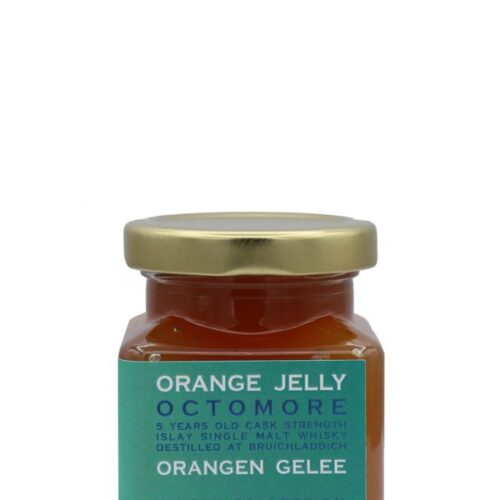 Orange Jelly verfeinert mit Octomore 5 Years Old Cask Strength Islay Single Malt Whisky Distilled at Bruichladdich Orangen Gelee Whisky Collection by Franz Handgemachter Fruchtaufstrich 150 Gramm