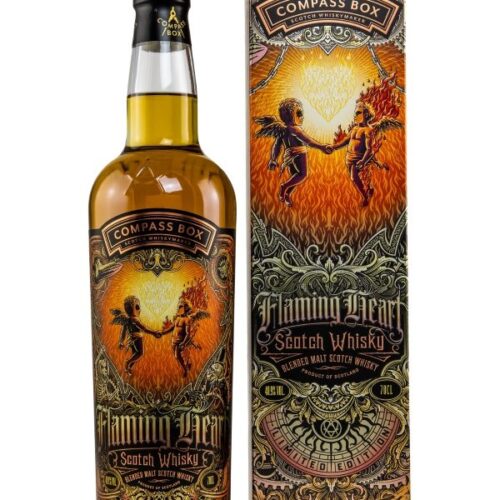 Flaming Heart - Compass Box - First & Refill Bourbon, French Oak - Limited Edition - Blended Malt Scotch Whisky Flaming Heart Compass Box First & Refill Bourbon, French Oak Limited Edition Blended Malt Scotch Whisky