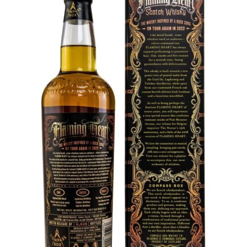 The Flaming Heart - Compass Box - First & Refill Bourbon, French Oak - Limited Edition - Blended Malt Scotch Whisky The Flaming Heart Compass Box First & Refill Bourbon, French Oak Limited Edition Blended Malt Scotch Whisky