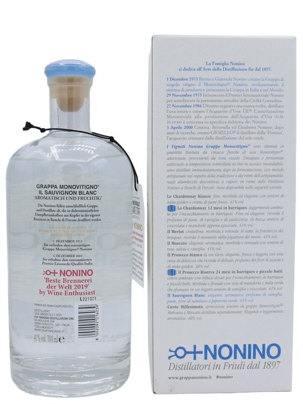 6739R Nonino - Blanc il Sauvignon - Monovitigno - Grappa