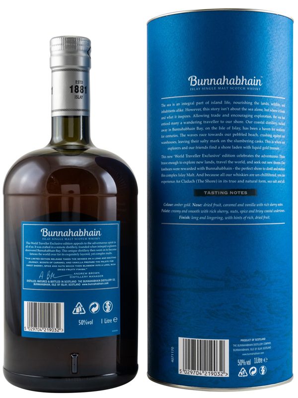 Bunnahabhain - An Cladach - World Traveller Exclusive - Limited Edition Release - Islay Single Malt Scotch Whisky