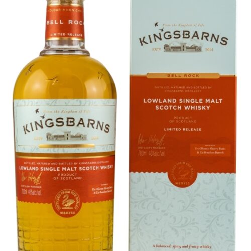 Kingsbarns - Bell Rock - Ex-Oloroso Sherry Butts & Ex-Bourbon Barrels - Limited Release - Lowland Single Malt Scotch Whisky Kingsbarns - Bell Rock - Ex-Oloroso Sherry Butts & Ex-Bourbon Barrels - Limited Release - Lowland Single Malt Scotch Whisky