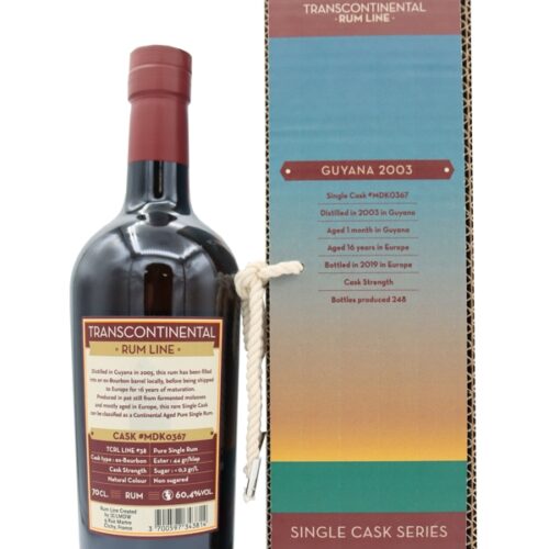 Transcontinental Rum Line - Guyana - 16 Jahre - Vintage 2003 - TCRL Line38 - #MDK0367 R Transcontinental Rum Line - Guyana - 16 Jahre - Vintage 2003 - TCRL Line38 - #MDK0367