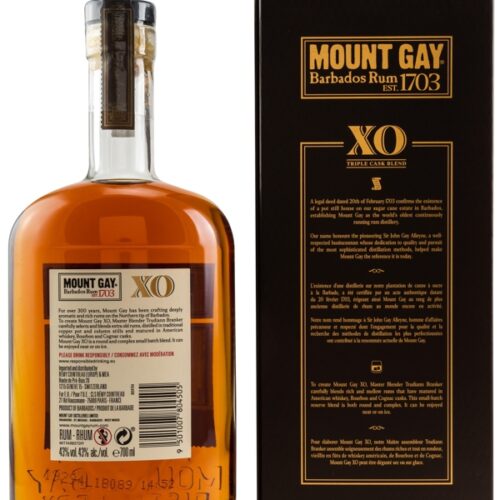 Mount Gay - XO - Tripple Cask Blend Barbados Rum Mount Gay - XO - Tripple Cask Blend Barbados Rum