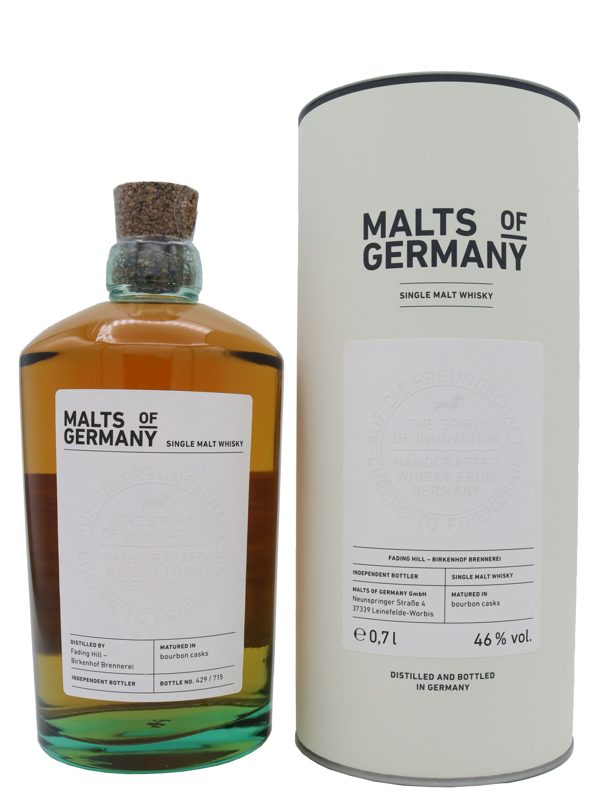 Fading Hill - Birkenhof Brennerei - Bourbon Casks - Auf die Freundschaft - The Spirit of Innovation - Malts of Germany - Single Malt Whisky