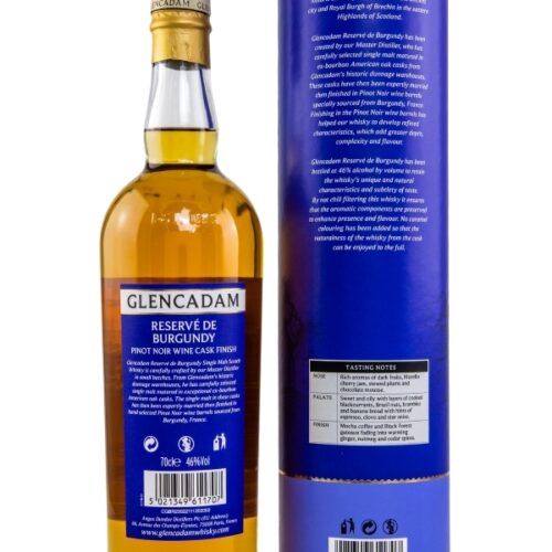 Glencadam - Reservé de Burgundy - Pinot Noir Wine Cask Finish - Small Batch - Highland Single Malt Scotch Whisky R Glencadam - Reservé de Burgundy - Pinot Noir Wine Cask Finish - Small Batch - Highland Single Malt Scotch Whisky