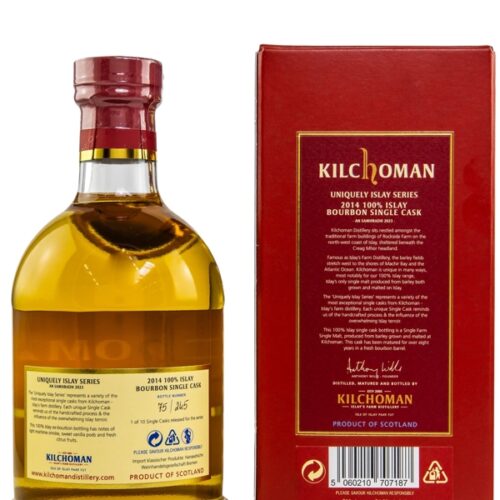 Kilchoman - Vintage 2014 - Uniquely Islay Series - 2014 Islay Bourbon Single Cask Finish - Cask No. 6422016 - Single Cask Release - Islay Single Malt Scotch Whisky R Kilchoman 8 Jahre - Vintage 2014 - Uniquely Islay Series - Islay Bourbon Single Cask Finish - Cask No. 642/2014 - Single Cask Release - Islay Single Malt Scotch Whisky