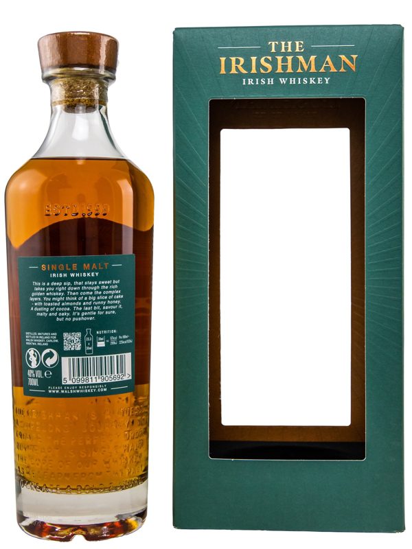 The Irishman - American Oak & Bourbon Barrel - Single Malt Irish Whiskey R The Irishman - American Oak & Bourbon Barrel - Single Malt Irish Whiskey