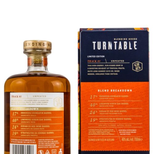 Turntable Spirits - Track 01 - Joy.Discovery.Invention - Limited Edition - 2023 Collection - Blended Scotch Whisky