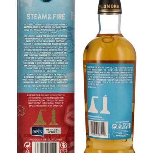 Loch Lomond - Steam & Fire - Highland Single Malt Scotch Whisky R Loch Lomond - Steam & Fire - Highland Single Malt Scotch Whisky