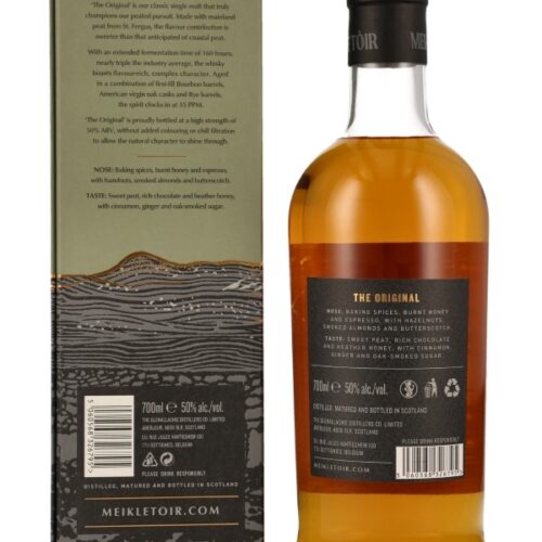 Meikle Toir 5 Jahre - Peated - The Original - Bourbon, Virgin Oak & Rye Casks - Speyside Single Malt Scotch Whisky Meikle Toir 5 Jahre - Peated - The Original - Bourbon, Virgin Oak & Rye Casks - Speyside Single Malt Scotch Whisky