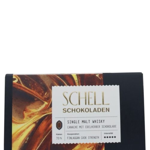 Schell Schokolade - Single Malt Whisky - gefüllt mit Finlaggan Cask Strength - 100g Schell Schokolade - Single Malt Whisky - gefüllt mit Finlaggan in Cask Strength - 100g