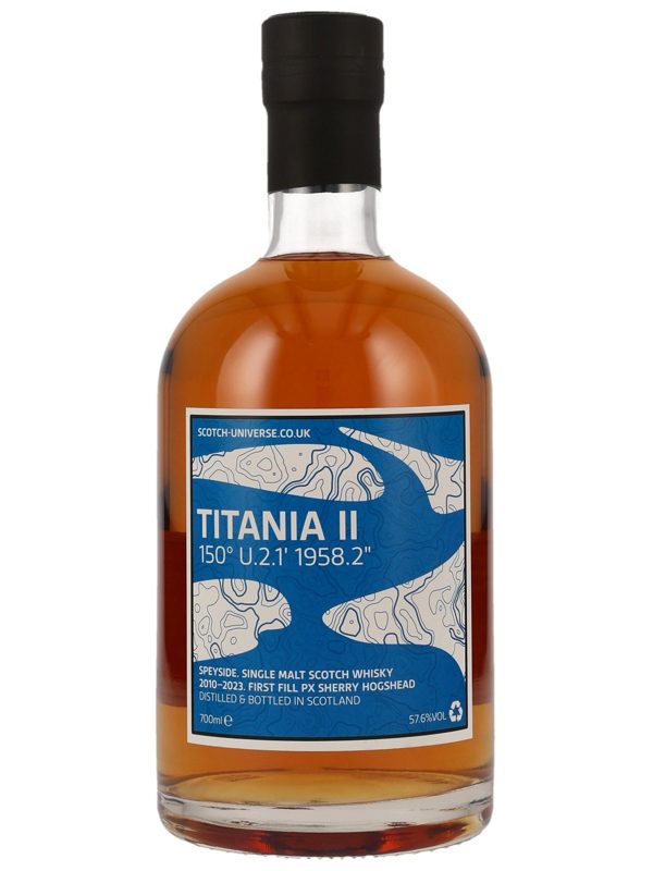 TITANIA II 150° U.2.1' 1958.2" - 12 Jahre - Vintage 2010 - First Fill PX Sherry Hogshead - Scotch Universe - Speyside Single Malt Scotch Whisky