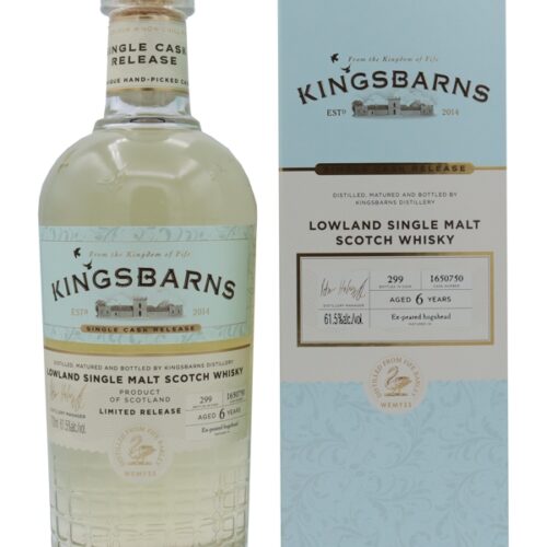 Kingsbarns 6 Jahre - Ex-Peated Hogshead - Cask No. I650750 - Limited Release - Lowland Single Malt Scotch Whisky