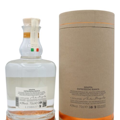 Marzadro - Espressioni Bianca - Selezione Grappa - 0,7l R Marzadro - Espressioni Bianca - Selezione Grappa - 0,7l