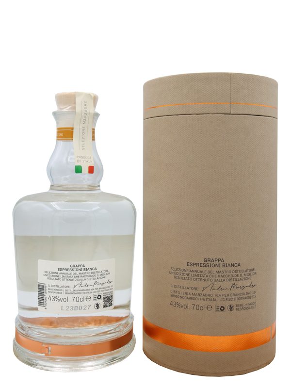 Marzadro - Espressioni Bianca - Selezione Grappa - 0,7l R Marzadro - Espressioni Bianca - Selezione Grappa - 0,7l