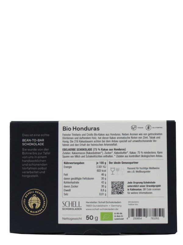 Schell Schokoladen - Bio Honduras - 50g