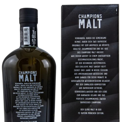 Slyrs - Champions Malt - FC Bayern München Edition - Single Malt Whisky R Slyrs - Champions Malt - FC Bayern München Edition - Single Malt Whisky