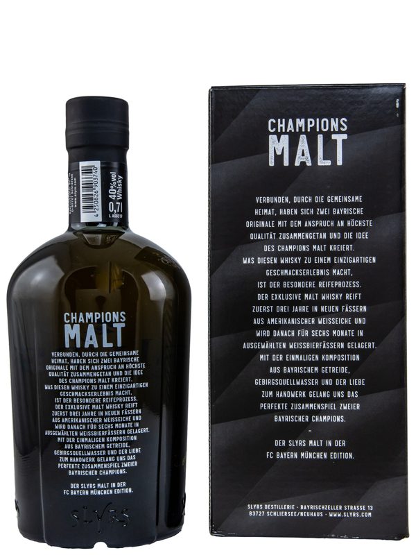 Slyrs - Champions Malt - FC Bayern München Edition - Single Malt Whisky R Slyrs - Champions Malt - FC Bayern München Edition - Single Malt Whisky