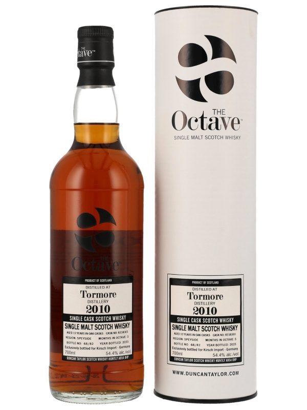 Tormore 12 Jahre - Vintage 2010 - Oak Cask No. 8238303 - Duncan Taylor - The Octave - Exclusively bottled for Kirsch Import Germany - Speyside Single Malt Scotch Whisky